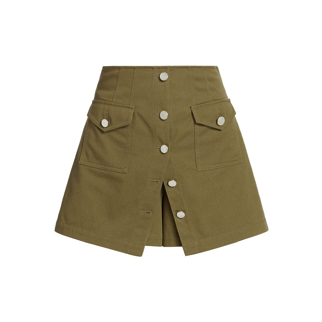 Derek Lam 'Yolie' Green Cotton Cargo Skort Size 00 - NWT