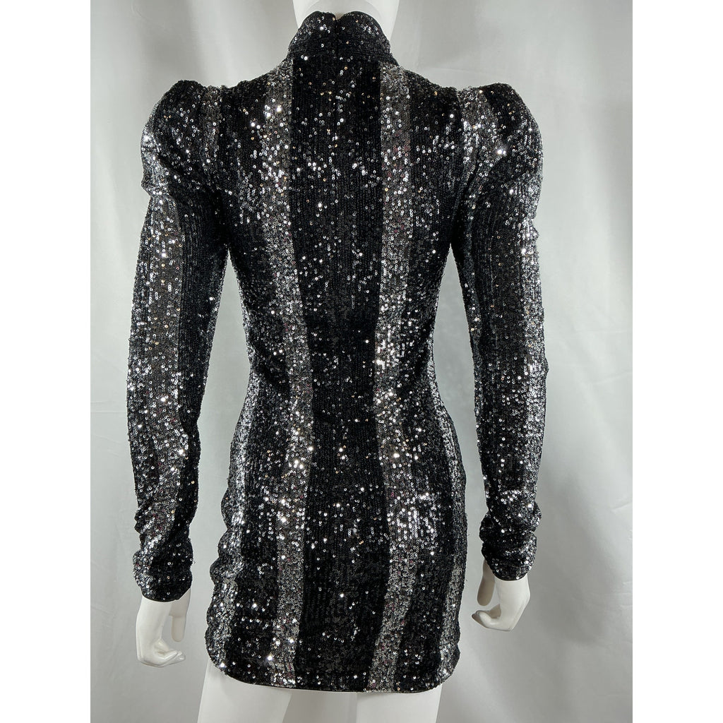 Michael Costello x Revolve 'Tori' Black Polyester Mini Dress Size S