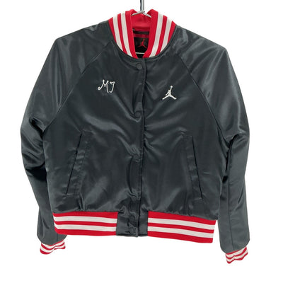 Jordan Classic Black Varsity Bomber Jacket Size XS