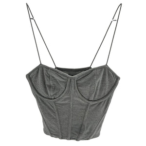 Retrofête Structured Gray Viv Corset Top Size XS