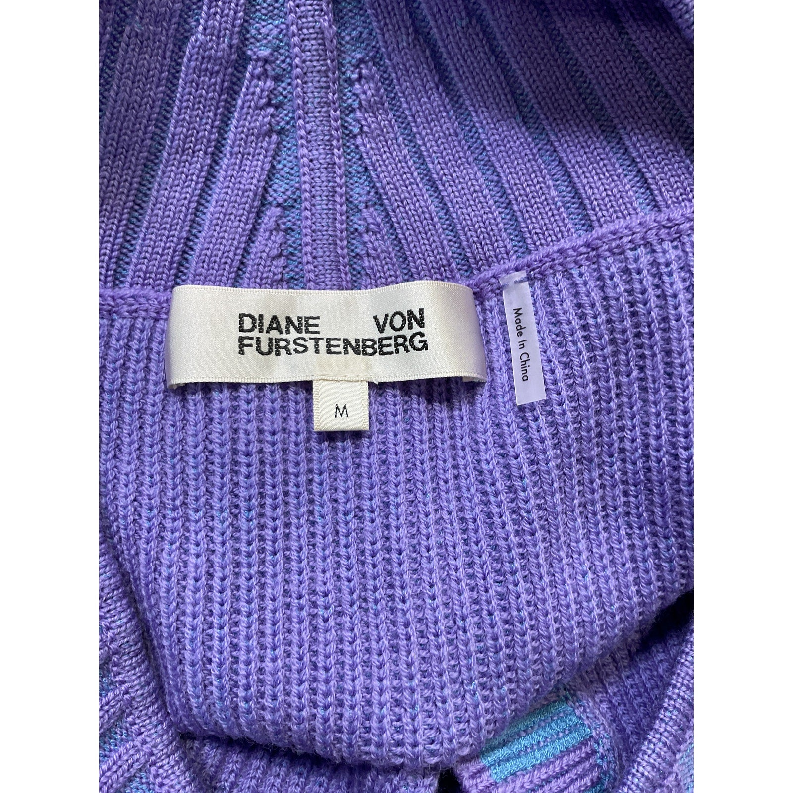 Diane Von Furstenberg 'Merl' Purple Cardigan Size M