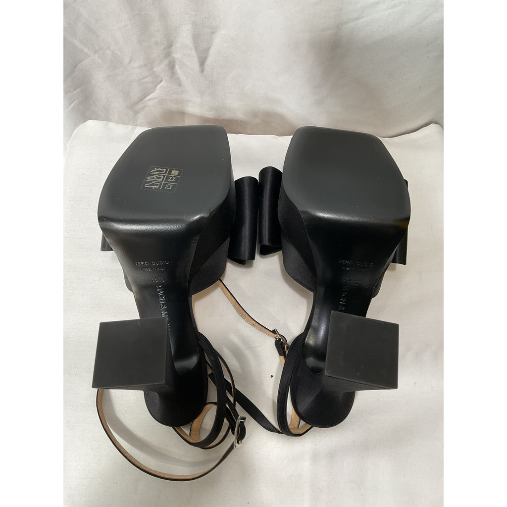 Mach & Mach 'le Cadeau' Black Platform Heeled Sandals Size 6.5