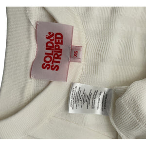 Solid & Striped Ribbed White Halter Dress Size XS