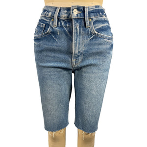 Frame Distressed Blue Bermuda Shorts Size 26