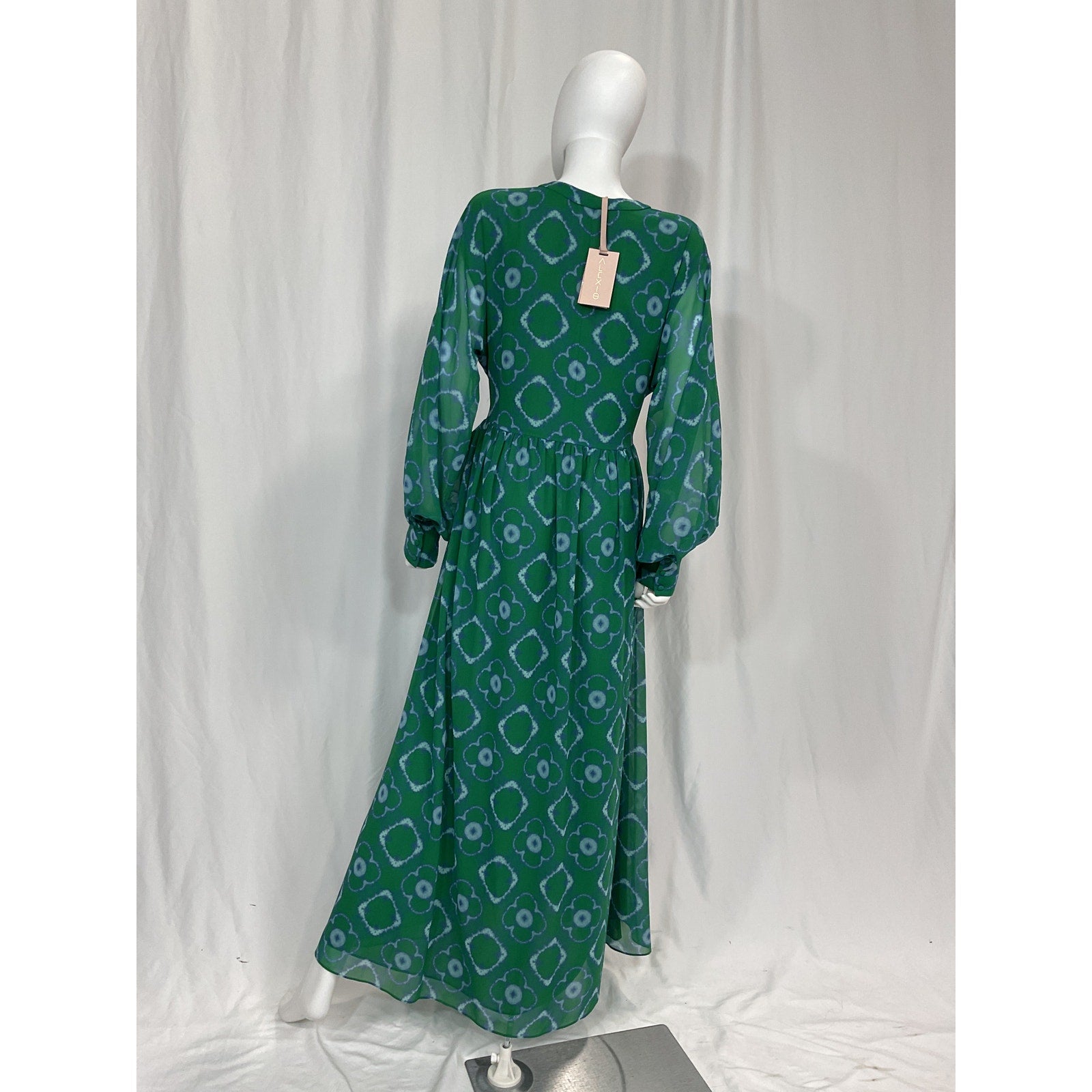 Neiman Marcus 'Alexis Skarla' Green V Neck Dress Size S - NWT