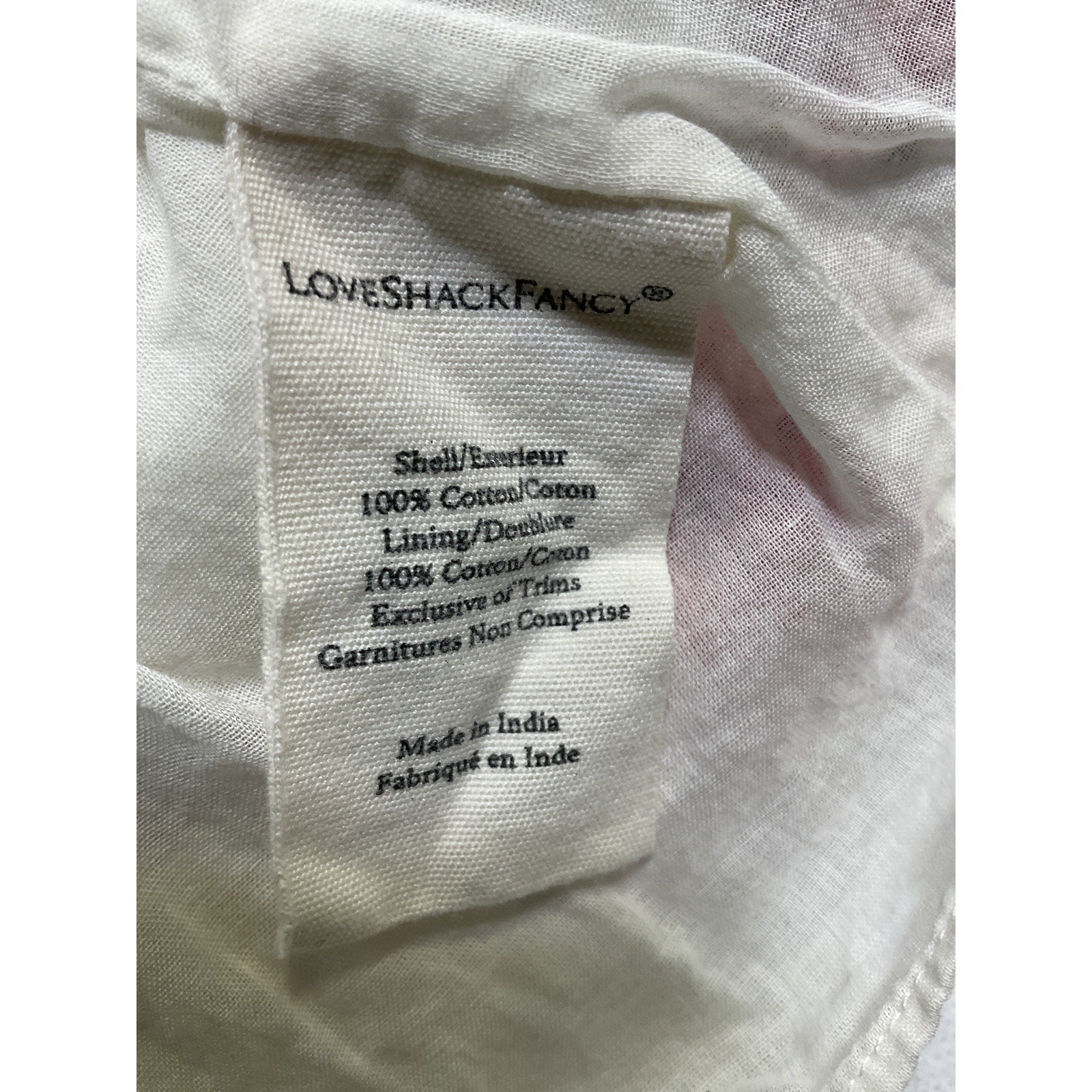 Loveshackfancy 'Juniper' White Skirt Size 2-3 Y