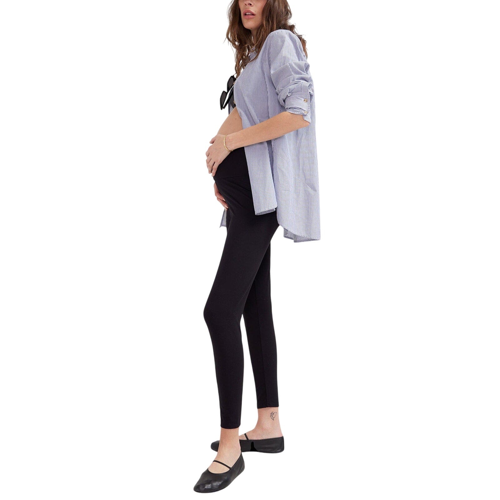 Hatch The Ultimate Black Viscose Before, During & After Legging Size XS