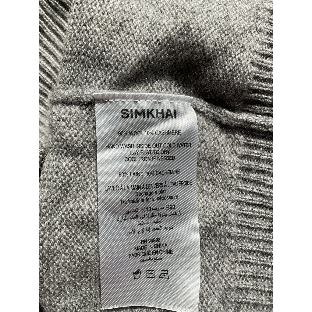 Simkhai 'Karmen' Grey Long Sleeve Top Size M