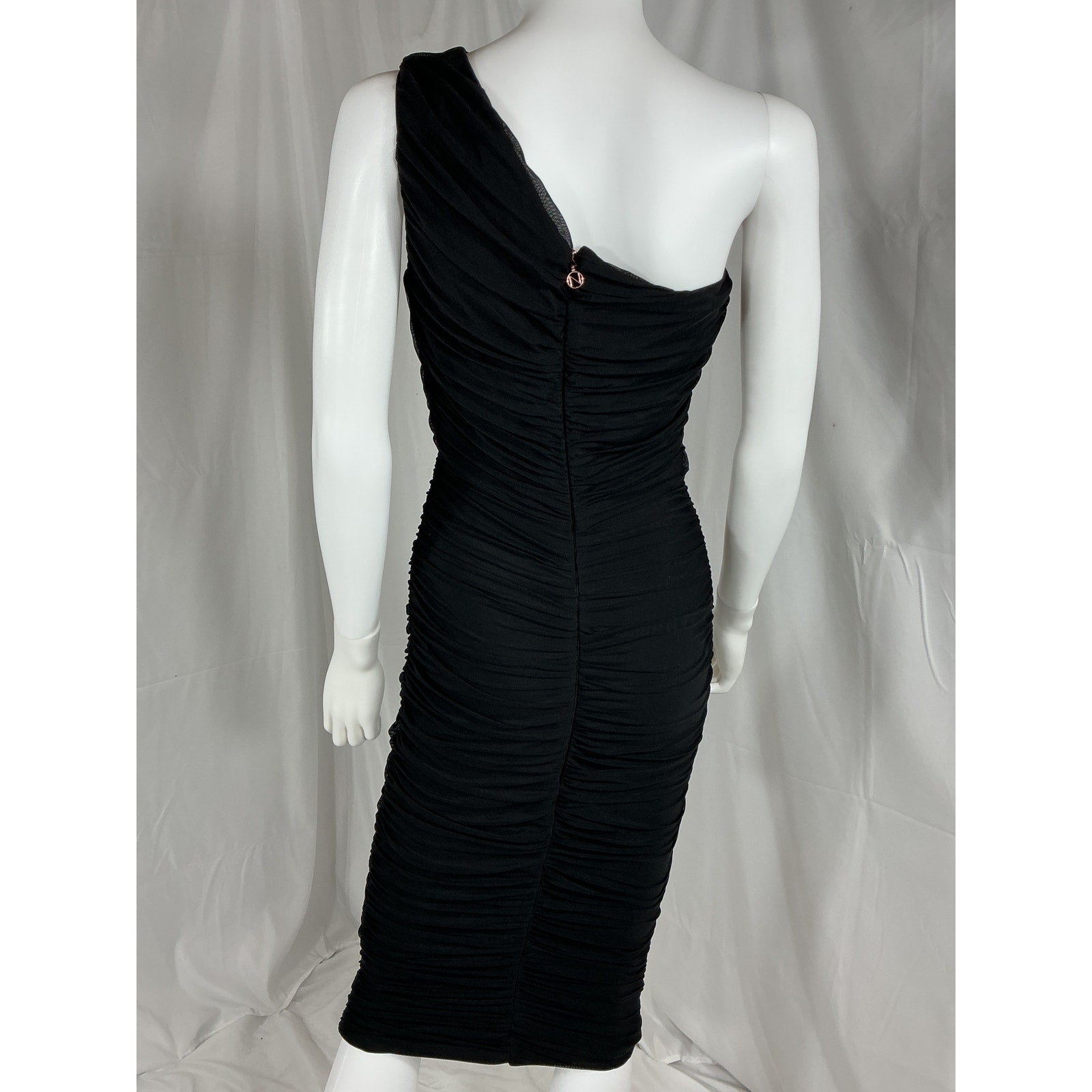 Nookie x Revolve 'Inspire' Black One Shoulder Midi Dress Size L