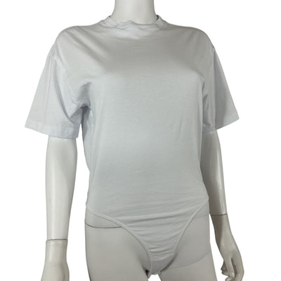 Grlfrnd Classic White Boy Tee Bodysuit Size XXS