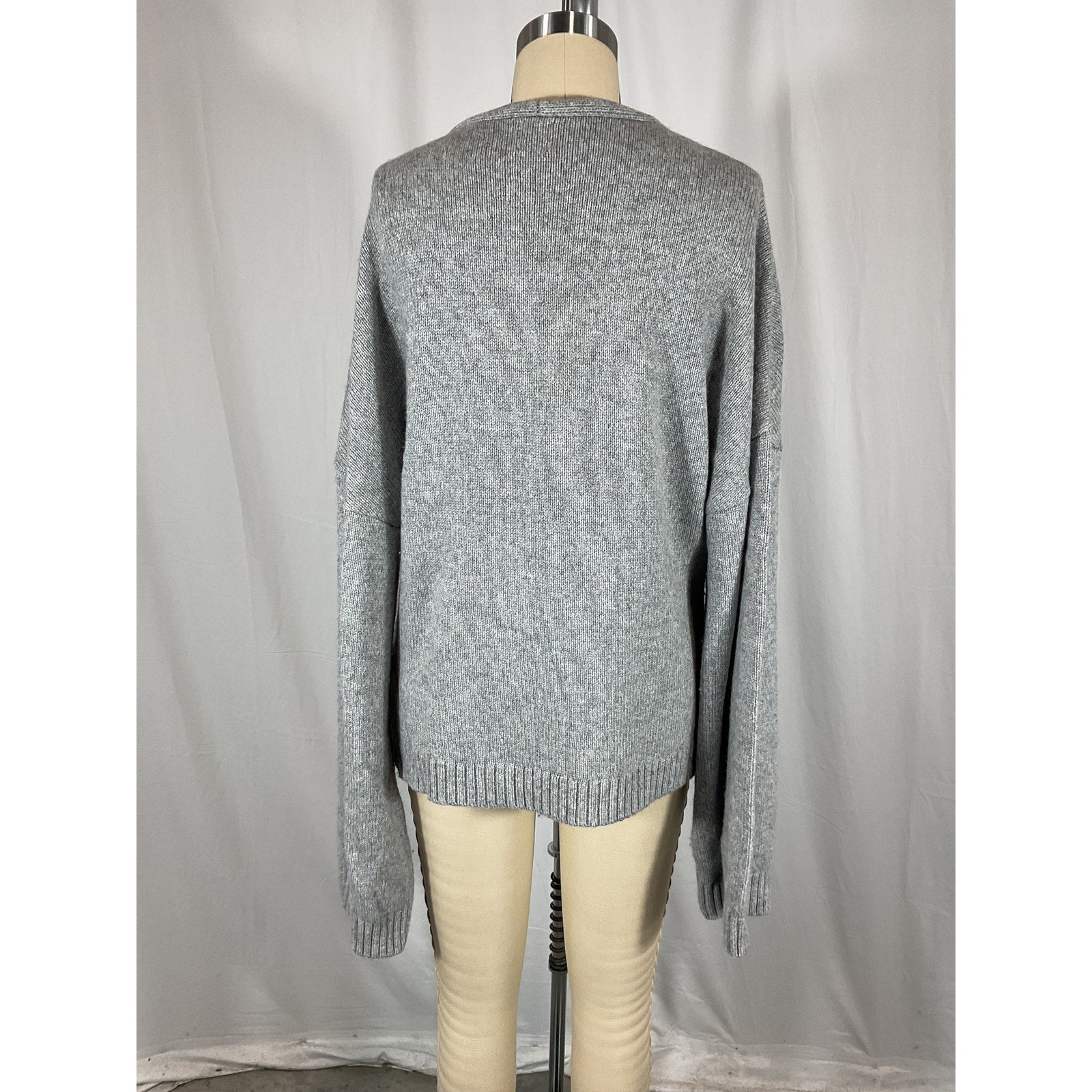 Helsa 'Sanna' Grey Drop Shoulder Cardigan Size XL