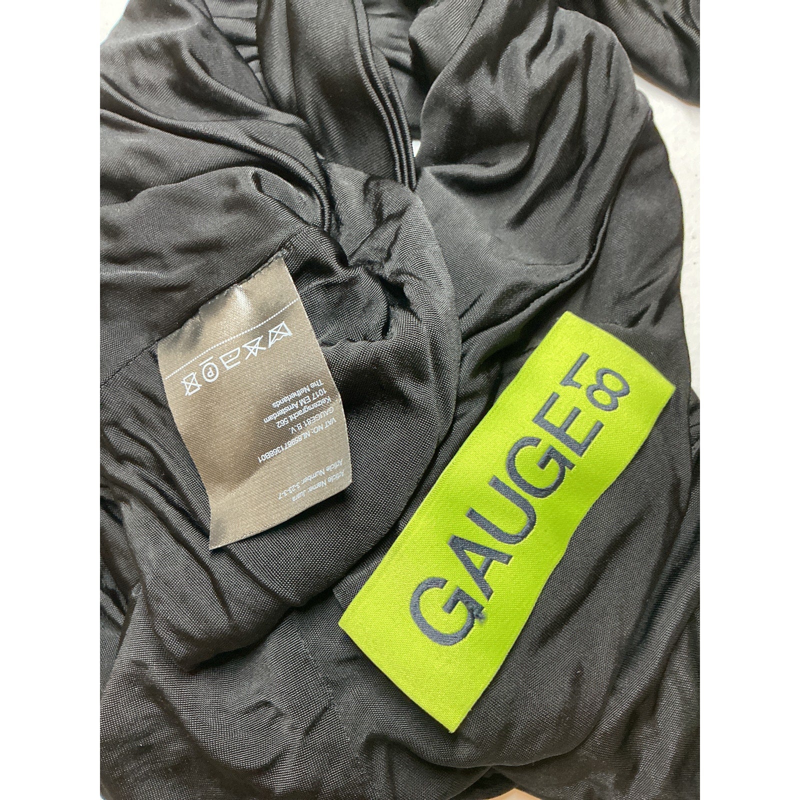 Gauge81 'Juara' Black Viscose Ruched Tank Top Size 34