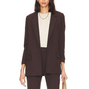 Allsaints Tailored Warm Cacao Brown Aleida Blazer Size 4