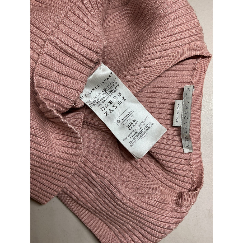 Stella Mccartneybustier Pink Cotton Shaping Top Size 38