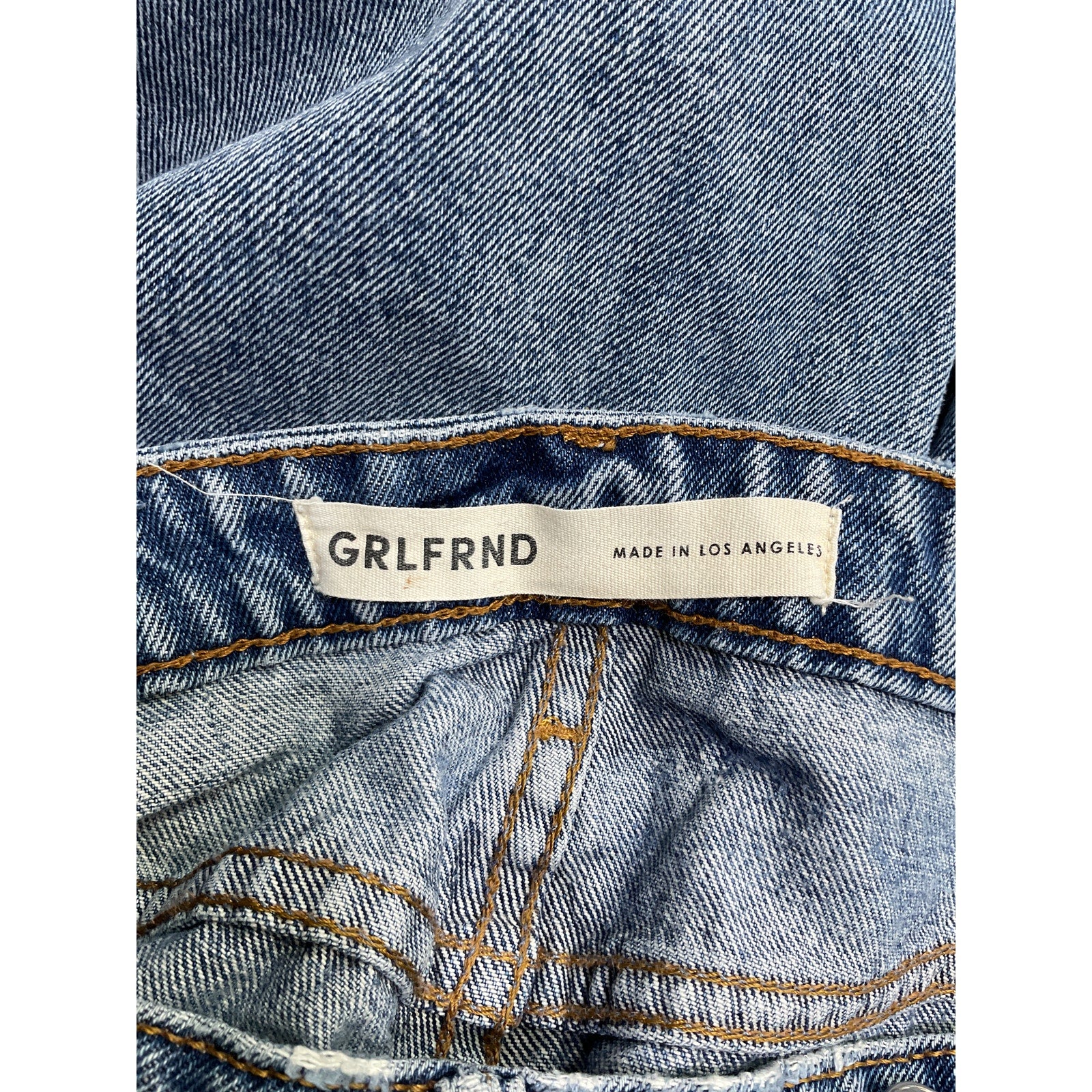 Grlfrnd 'Melanie' Blue Cotton High Rise Boot Cut Jean Size 26