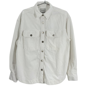 Reformation Classic White Carlos Denim Shirt Size S