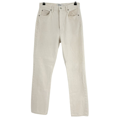 Agolde High Rise Straight Beige Remy Denim Jeans Size 26
