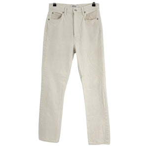 Agolde High Rise Straight Beige Remy Denim Jeans Size 26