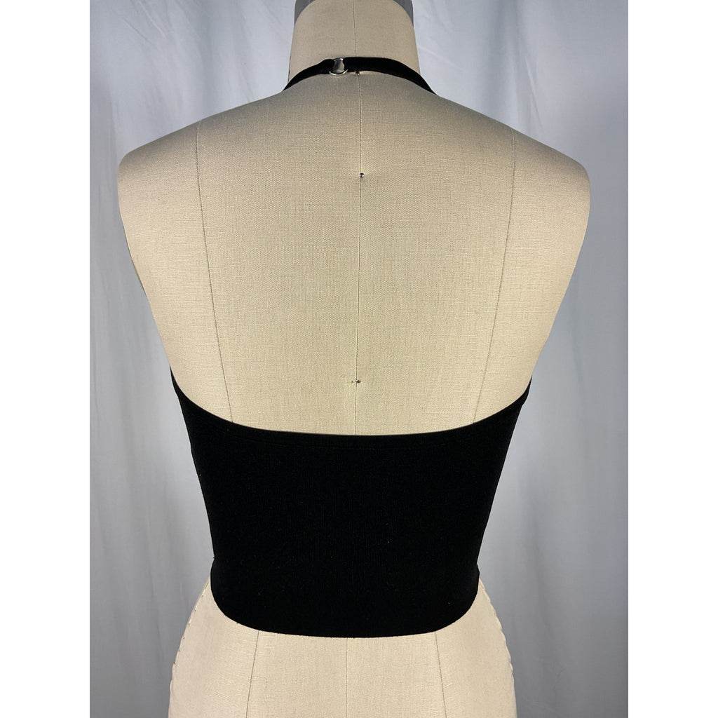 A.L.C. 'Nova' Black Halterneck Top Size XS