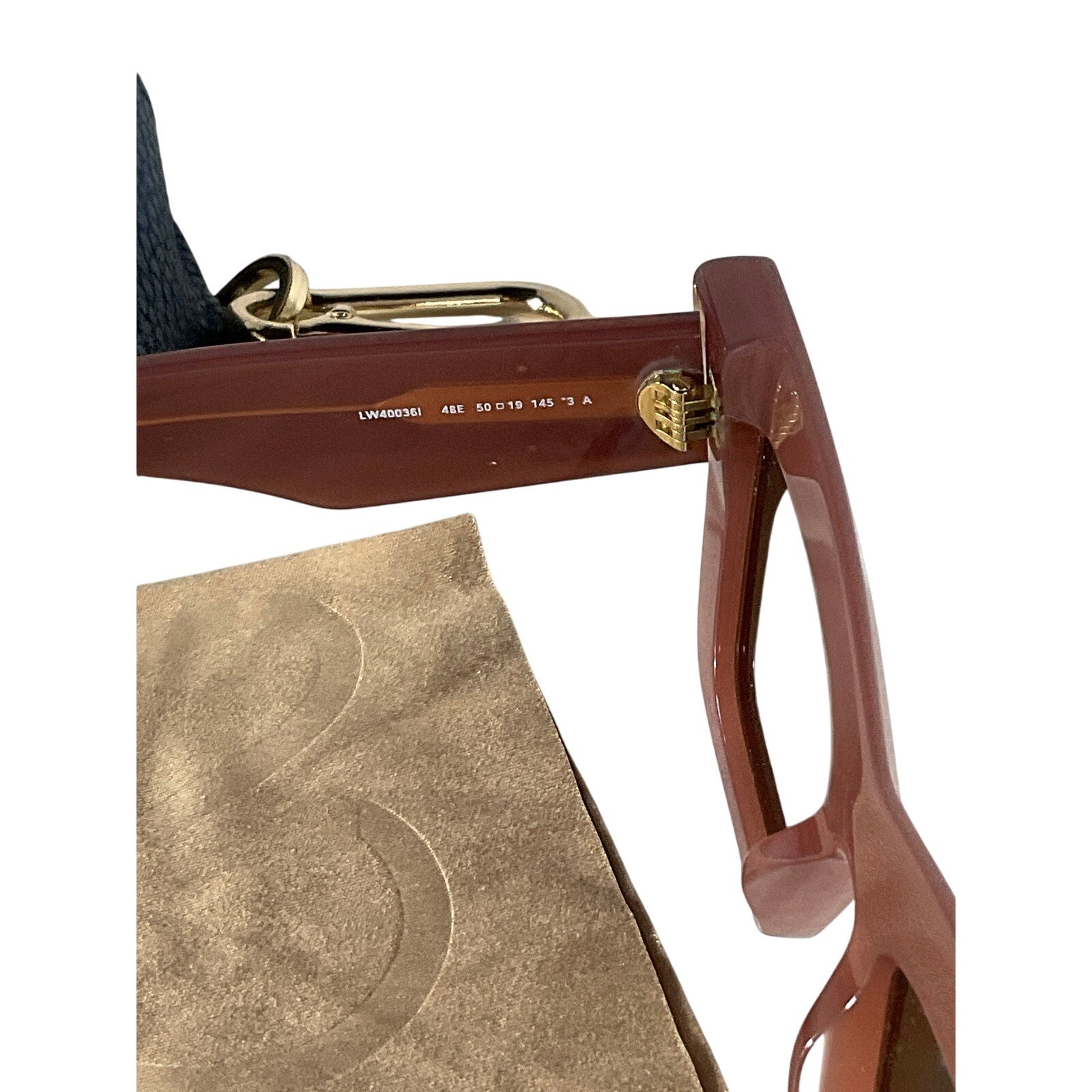 Loewe '50mm' Brown Acetate Cat Eye Sunglasses Size OS