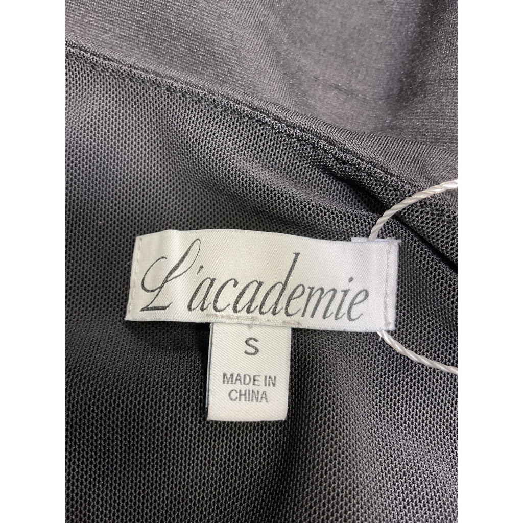 L'Academie 'Marianna' Black Rayon Cyra Top Size S