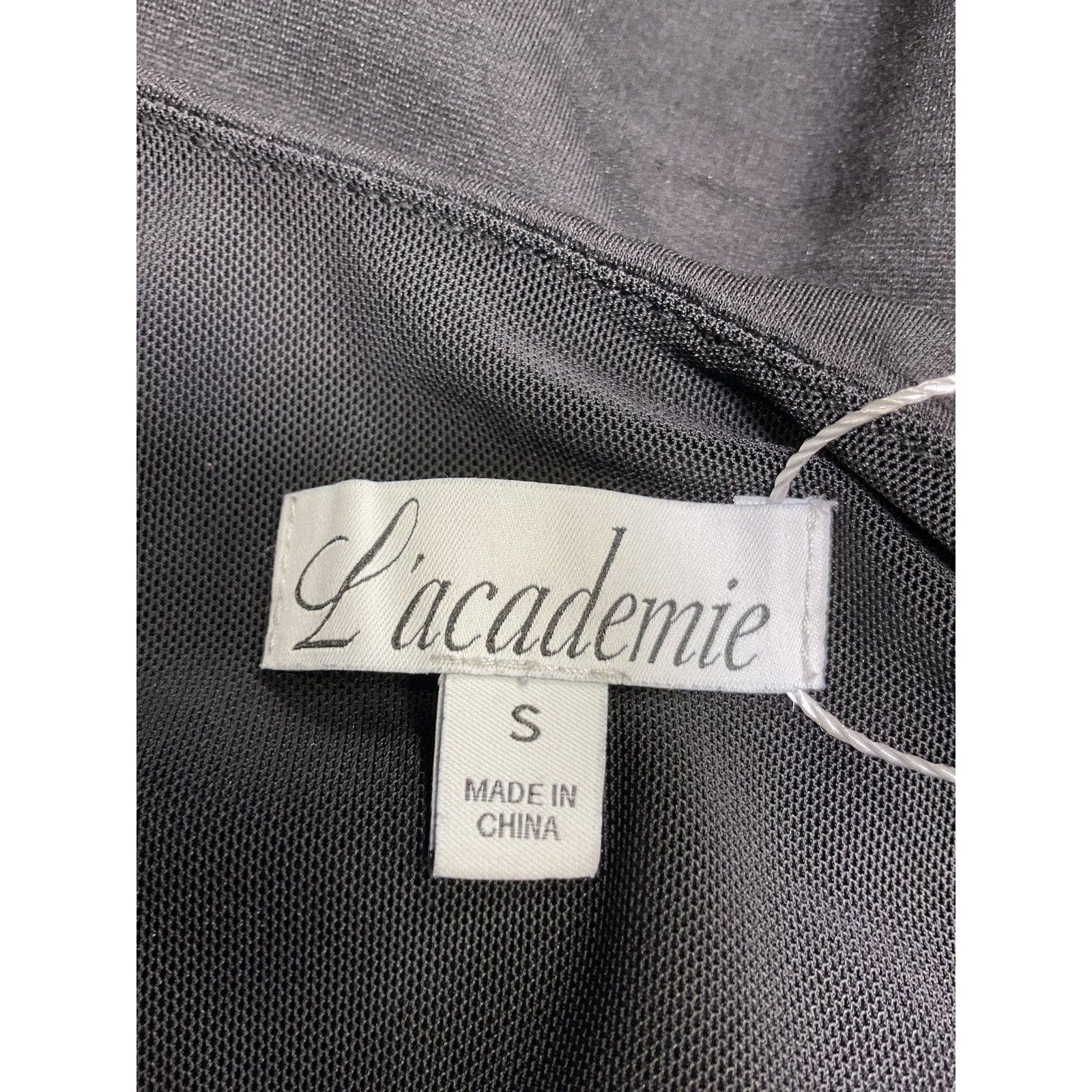 L'Academie 'Marianna' Black Rayon Cyra Top Size S