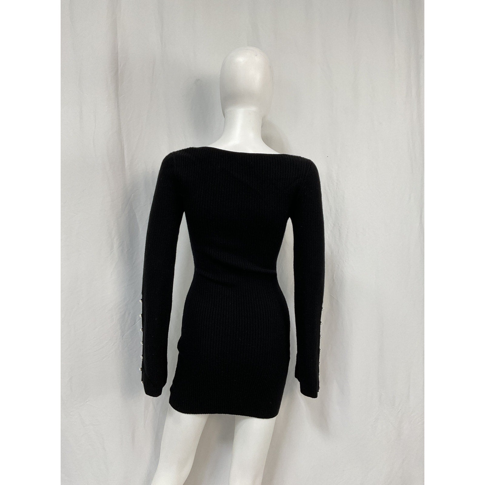 Reformation 'Autumn' Black Cashmere Sweater Mini Dress Size XS