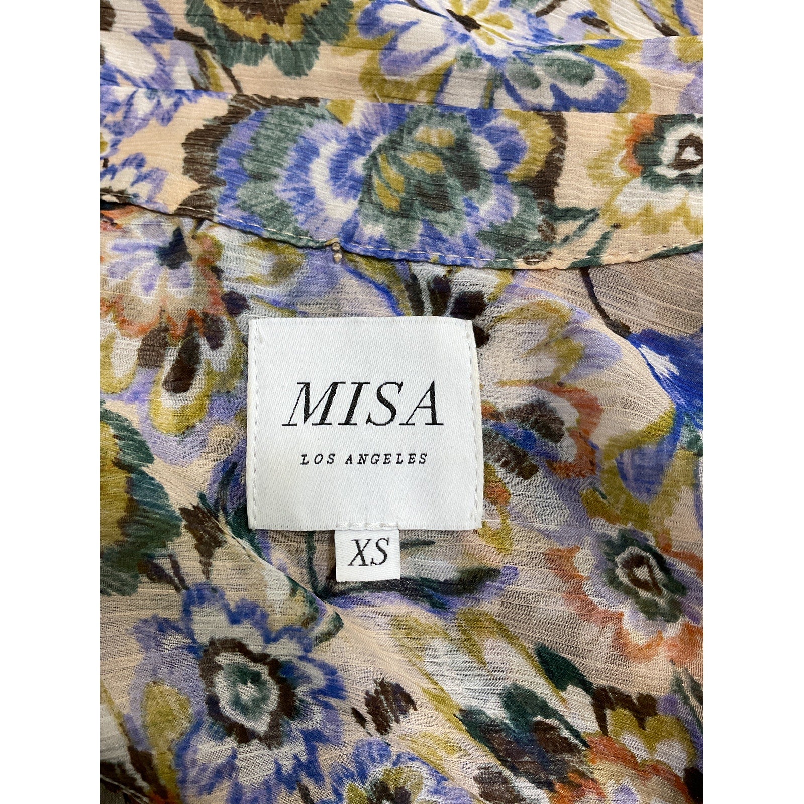 Misa Los Angeles 'Ahreana' Blue Polyester Dress Size XS