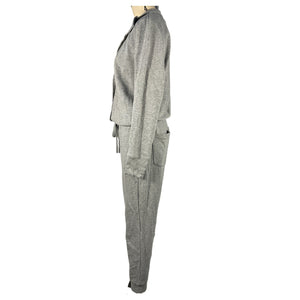 Veronica Beard Cozy Gray Finn Jumpsuit Size S