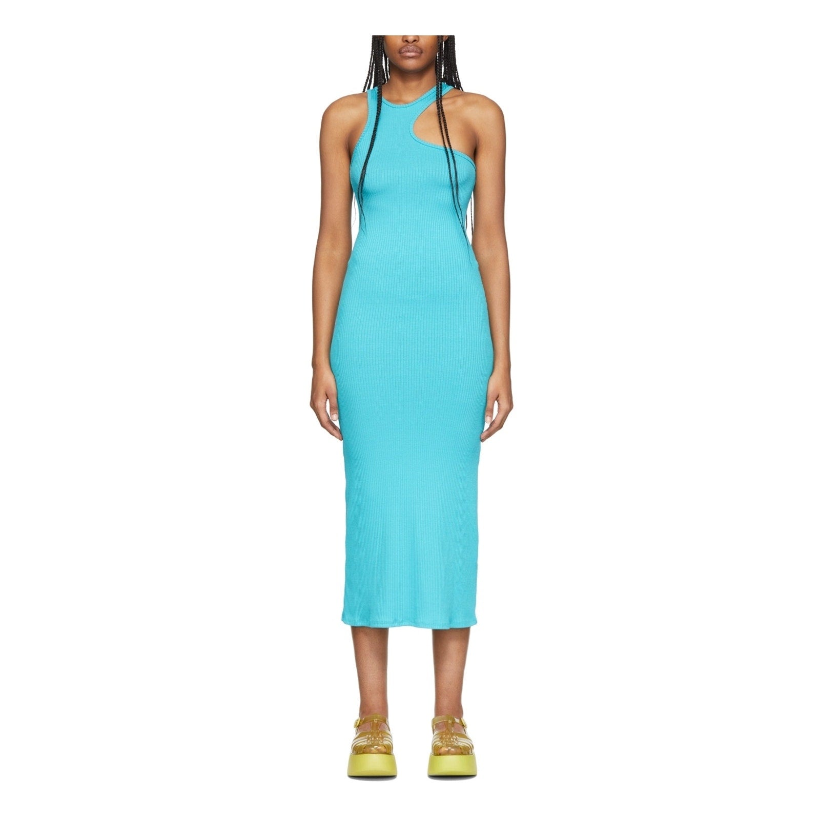 Simon Miller Fine Rib Blue Rayon Mawga Dress Size S