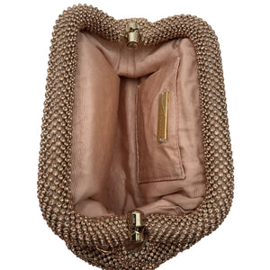Loeffler Randall Embellished Tan Doreen Clutch Bag
