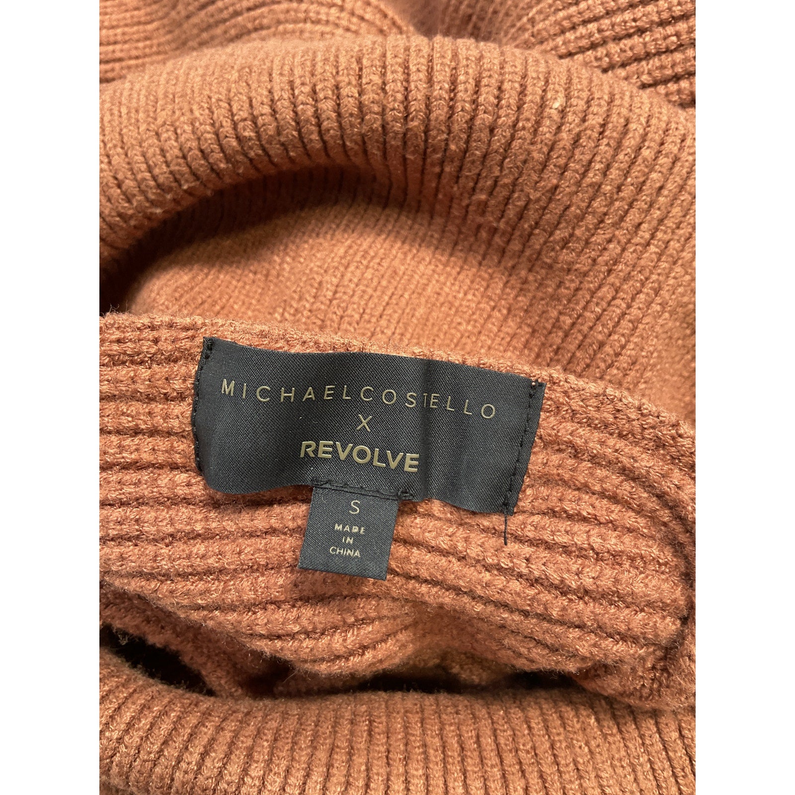 Michael Costello 'Fresia' Brown Viscose Sweater Size S