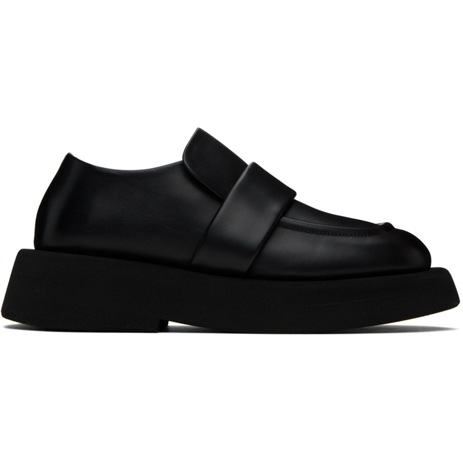 Mars�ll 'Gomme' Black Leather Gommellone Loafers Size 5.5