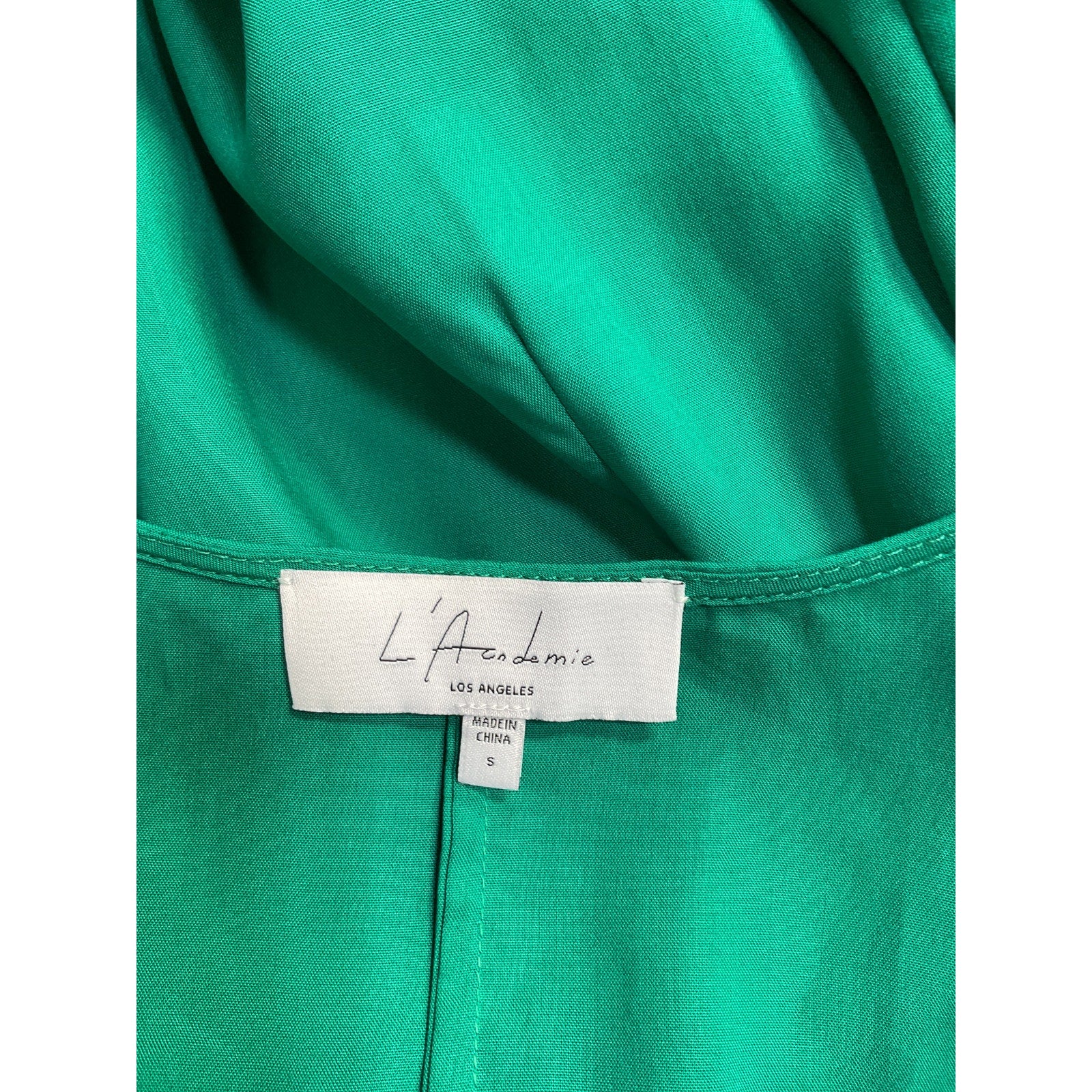L'Academie 'The Lorriana' Green Tencel Mini Dress Size S
