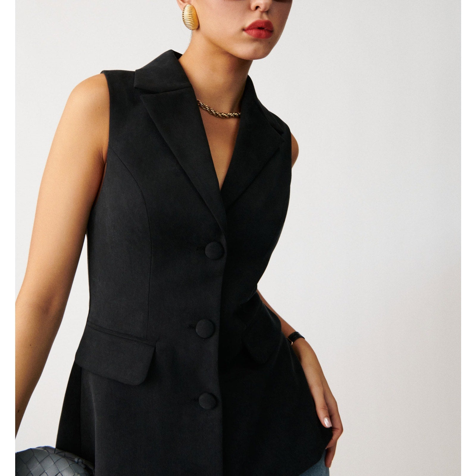 Reformation 'Billie' Black Vest Size S