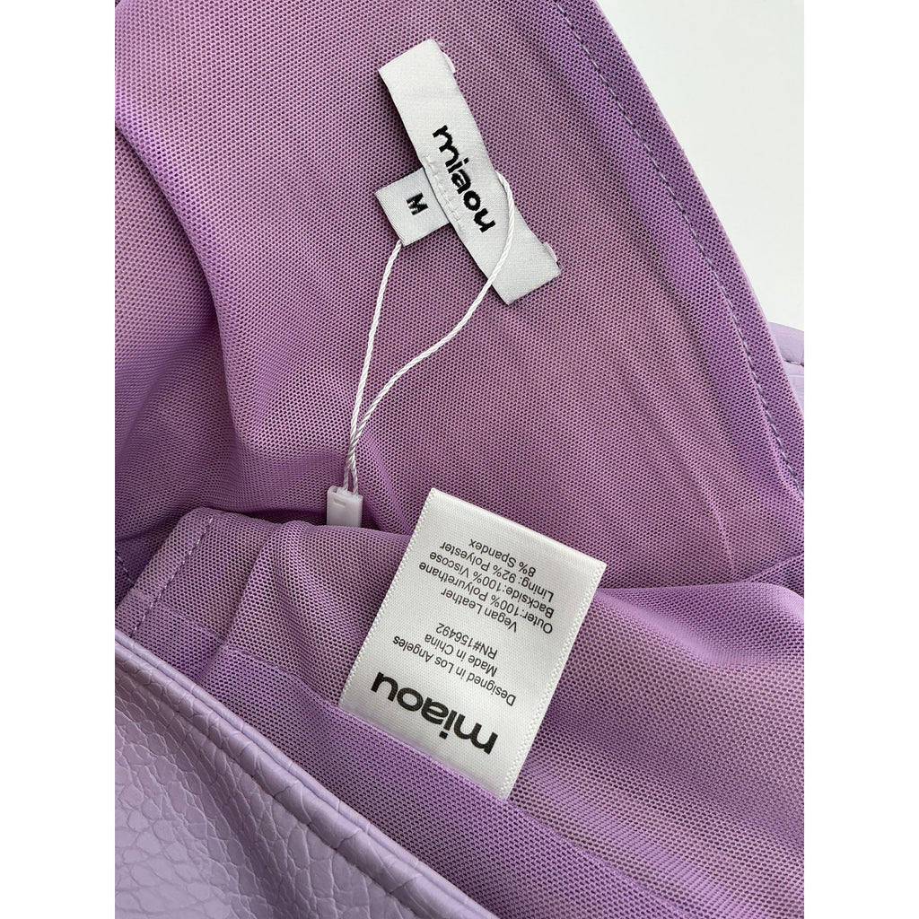 Miaou 'Mara' Purple Polyurethane Corset Top Size M