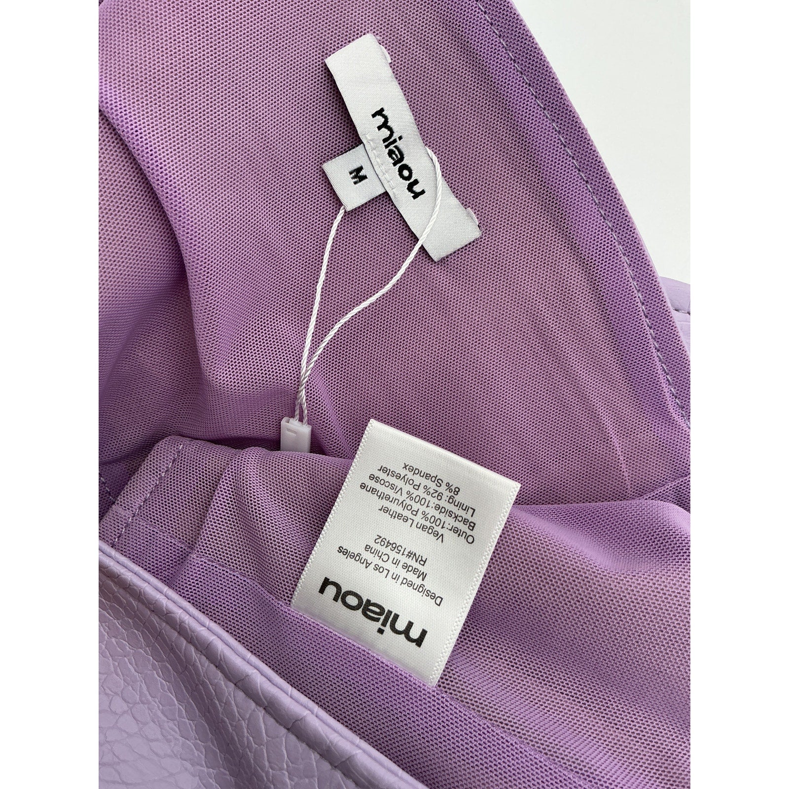 Miaou 'Mara' Purple Polyurethane Corset Top Size M