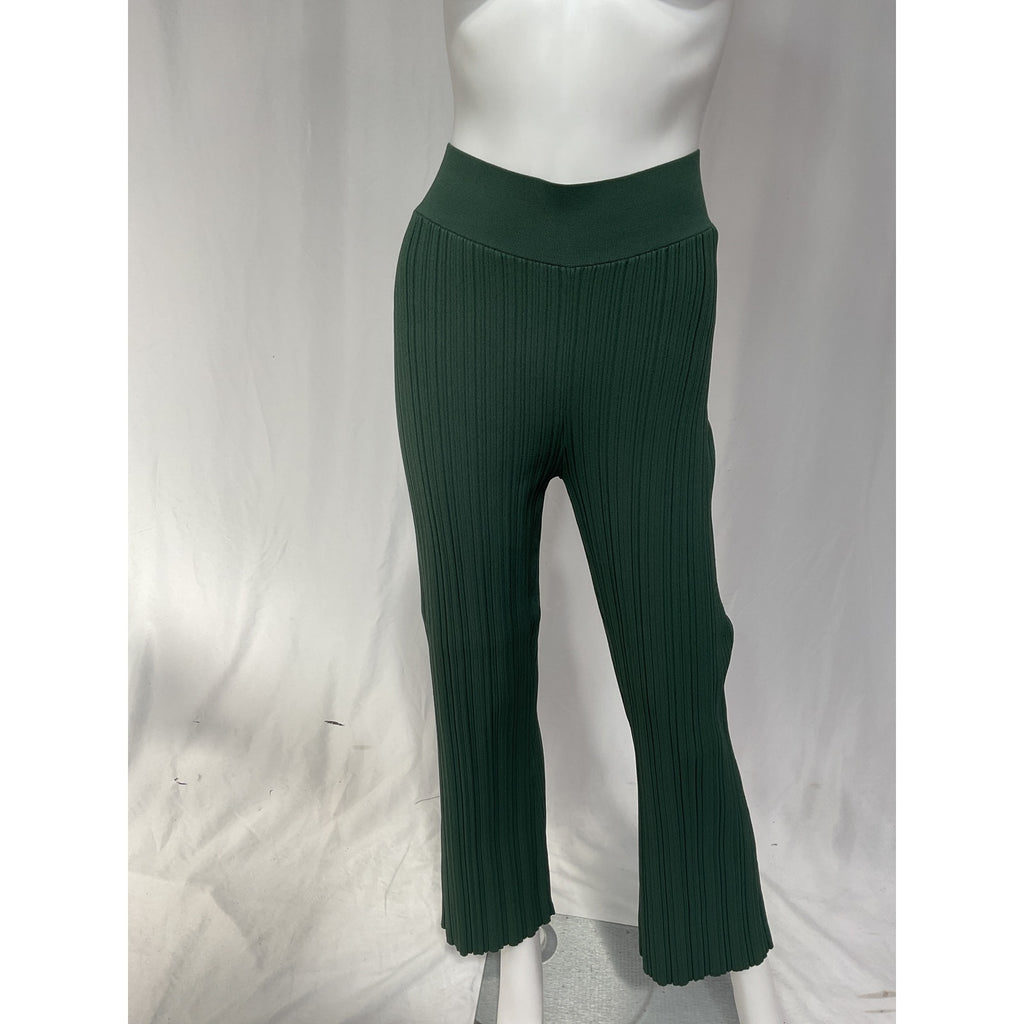 Veronica Beard 'Massaro' Green Rib-Knit Pant Size L - NWT