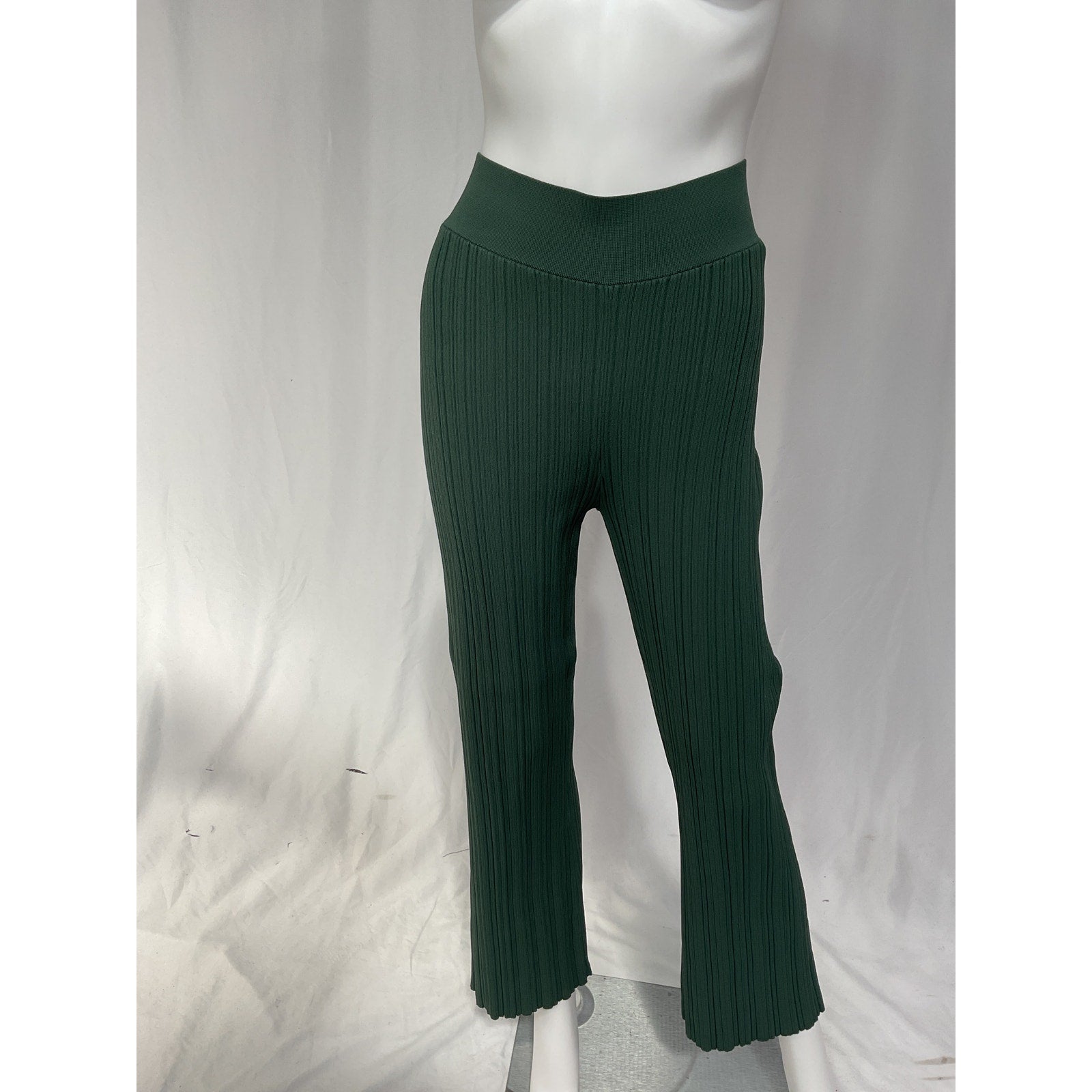 Veronica Beard 'Massaro' Green Rib-Knit Pant Size L - NWT