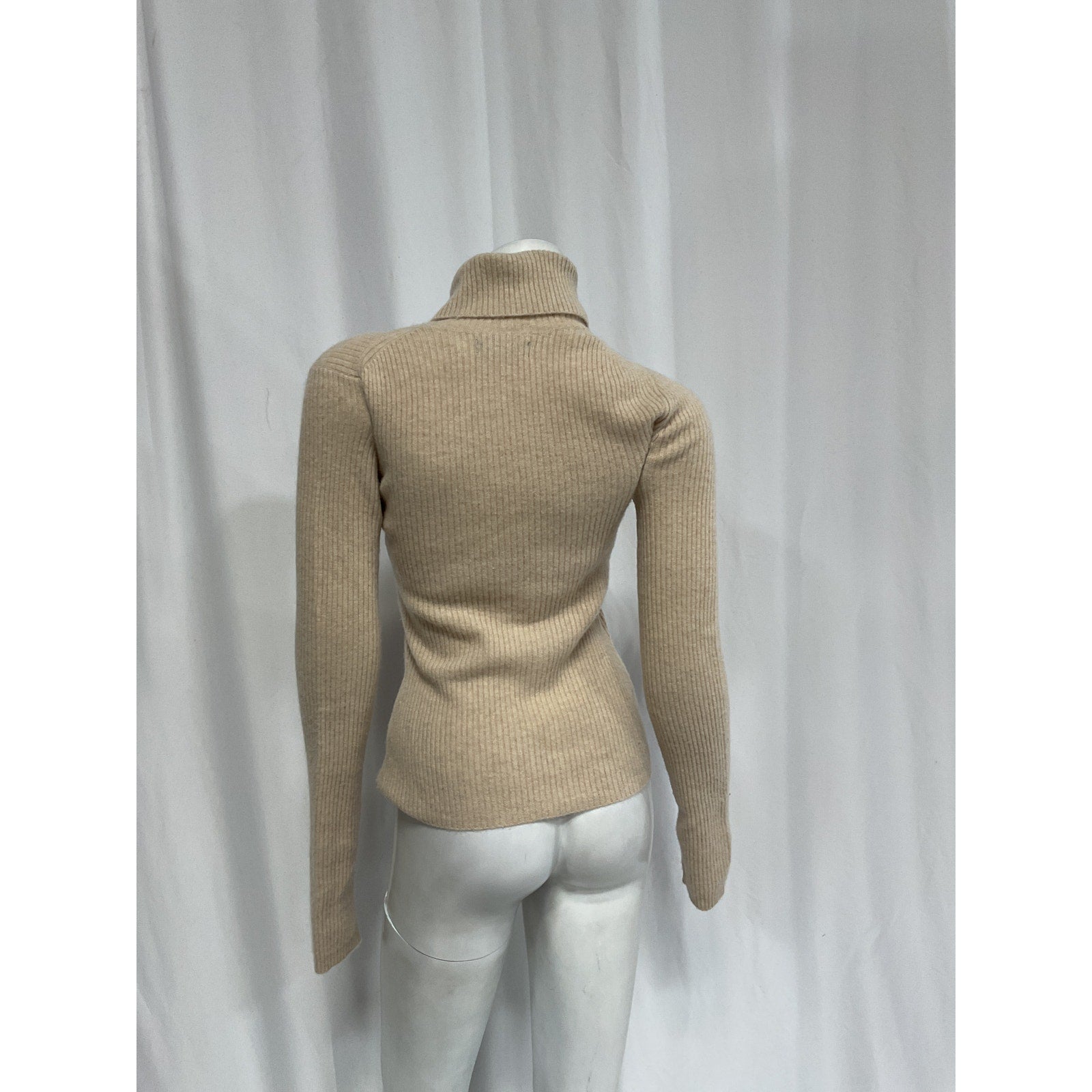 Naadam 'Cashmere' White Ribbed Turtleneck Size XS
