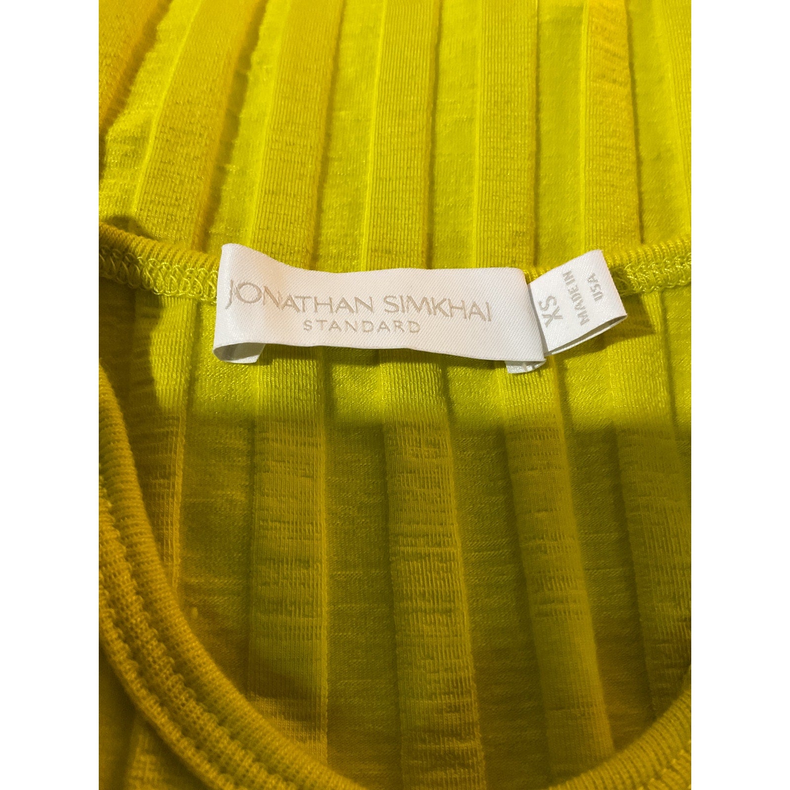 Jonathan Simkhai Standard 'Kaya' Yellow Tencel Lyocell Cut Out Midi Dress Size XS