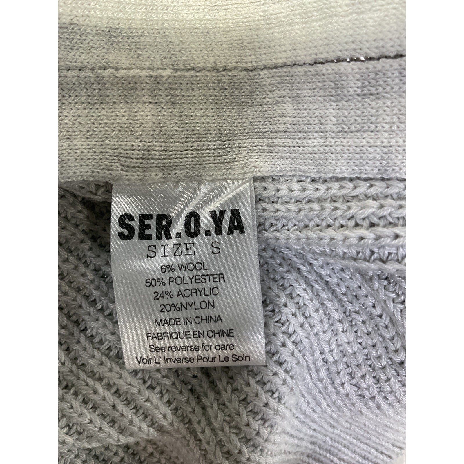 Ser.O.Ya 'Fae' Silver Turtleneck Top Size S