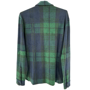 Ralph Lauren Classic Multicolor Plaid Knit Flannel Overshirt Size M