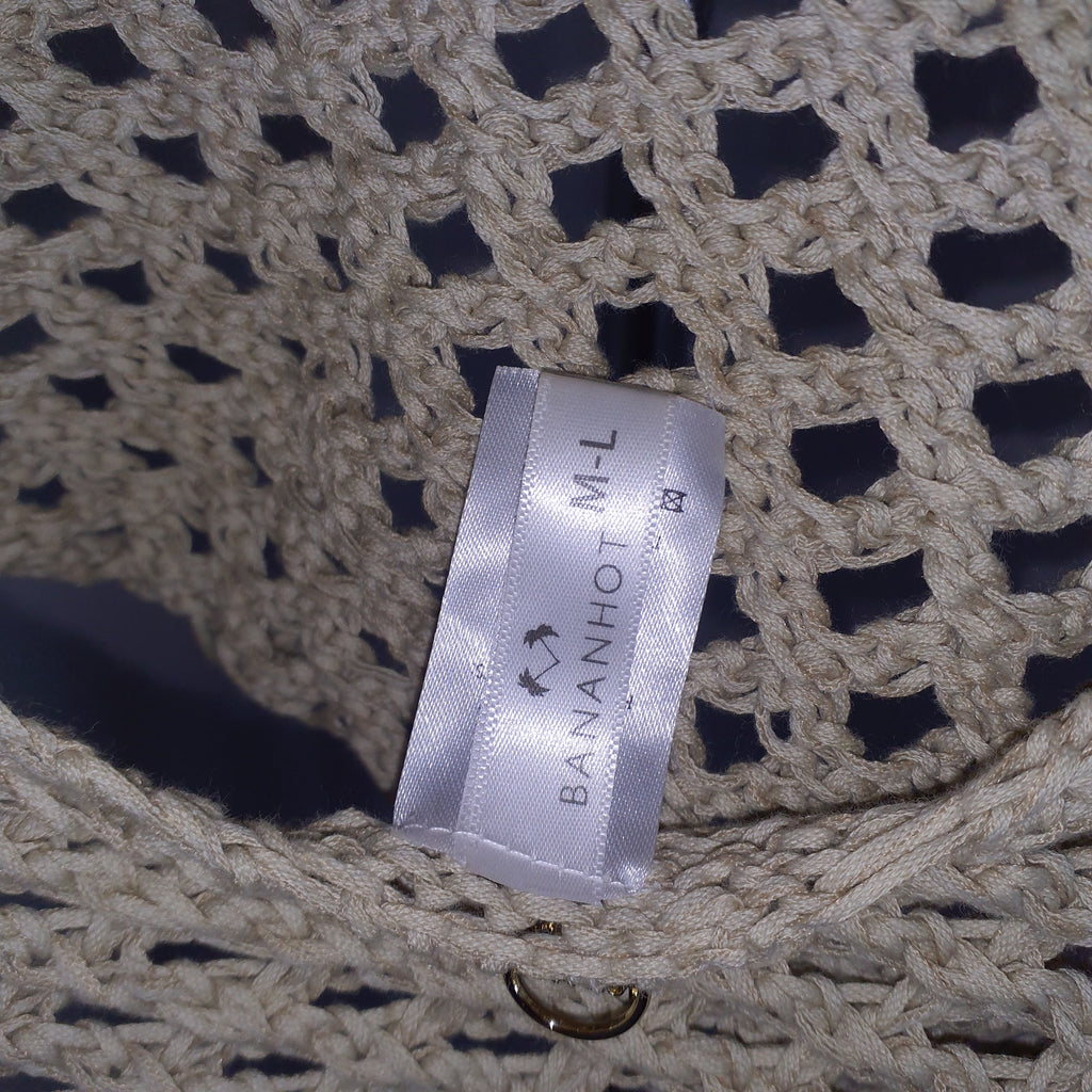 Bananhot 'Magen' Tan Crochet Knit Sweater Size M