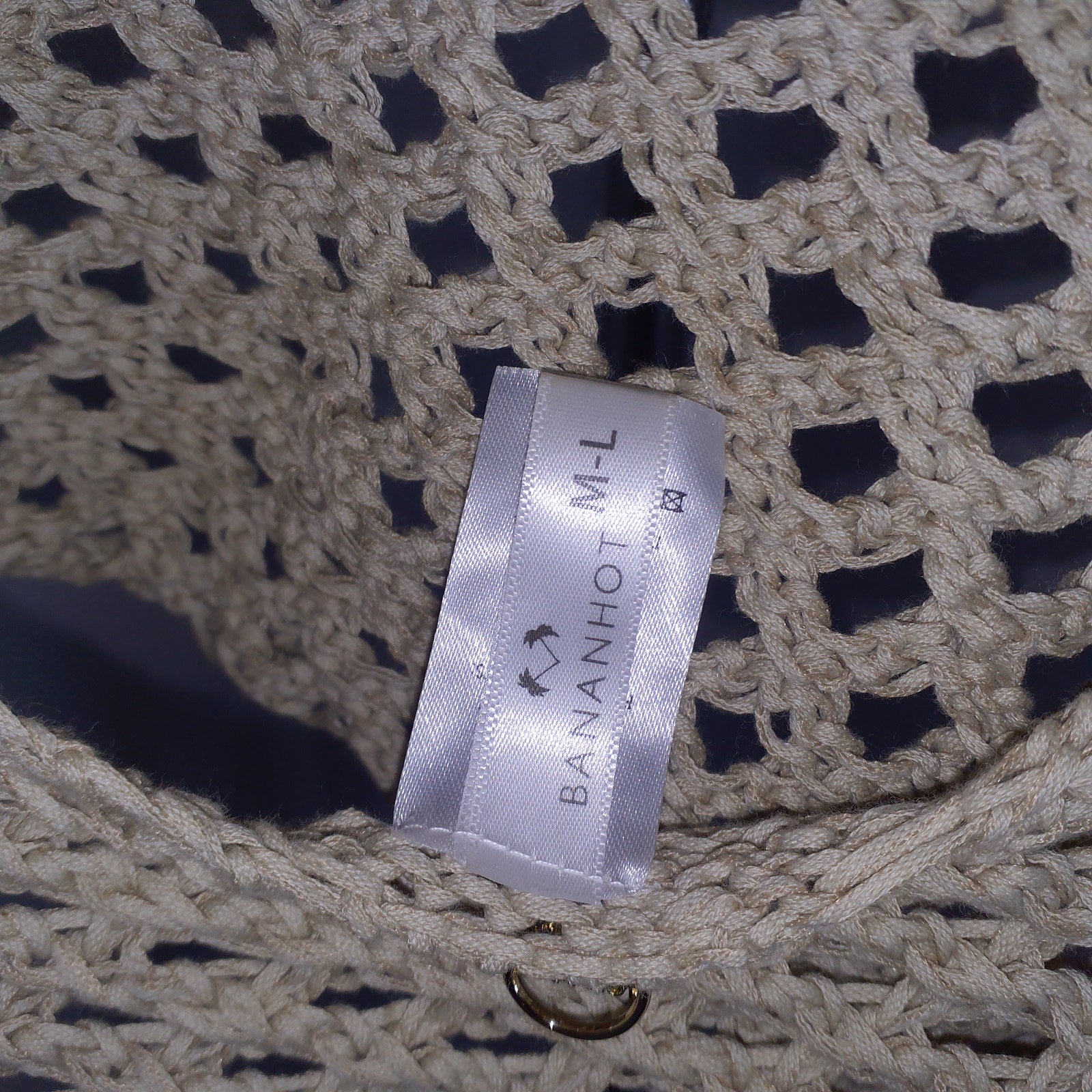 Bananhot 'Magen' Tan Crochet Knit Sweater Size M