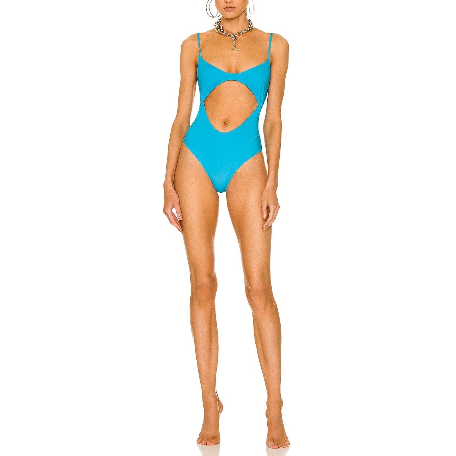 Jacquemus Le Maillot Blue Polyester Aranja Bodysuit Size M