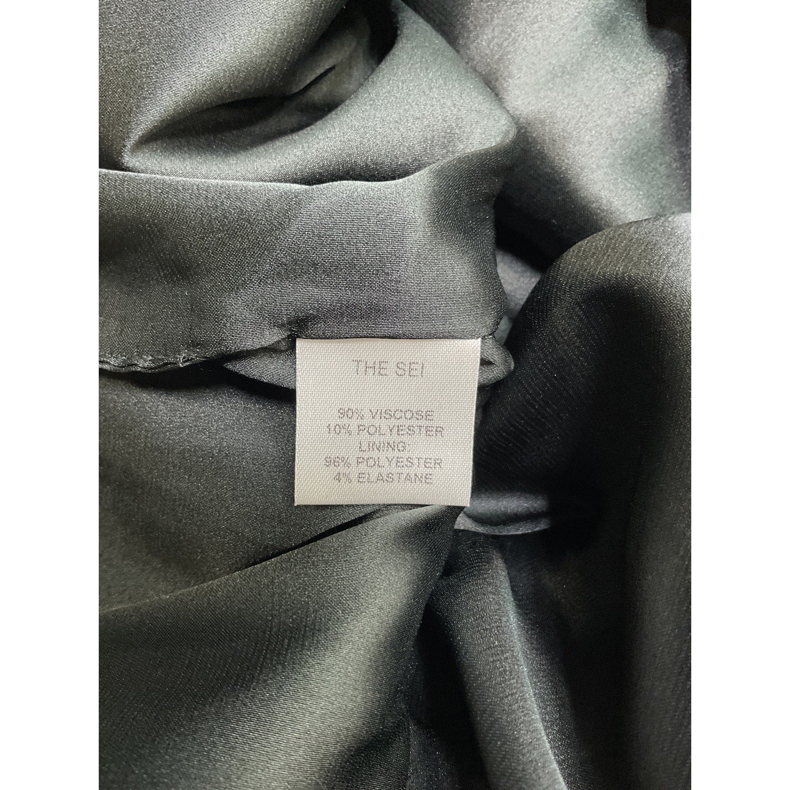The Sei Gathered Asymmetric Black Viscose Mini Skirt Size 6 - NWT