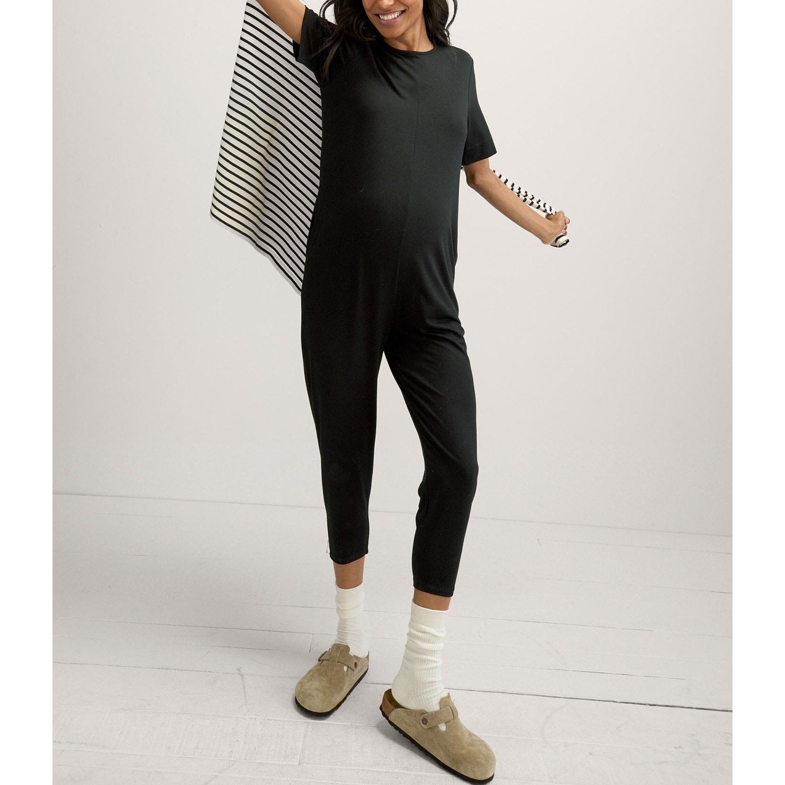 Hatch 'The Walkabout' Black Short Sleeve Jumper Size 0