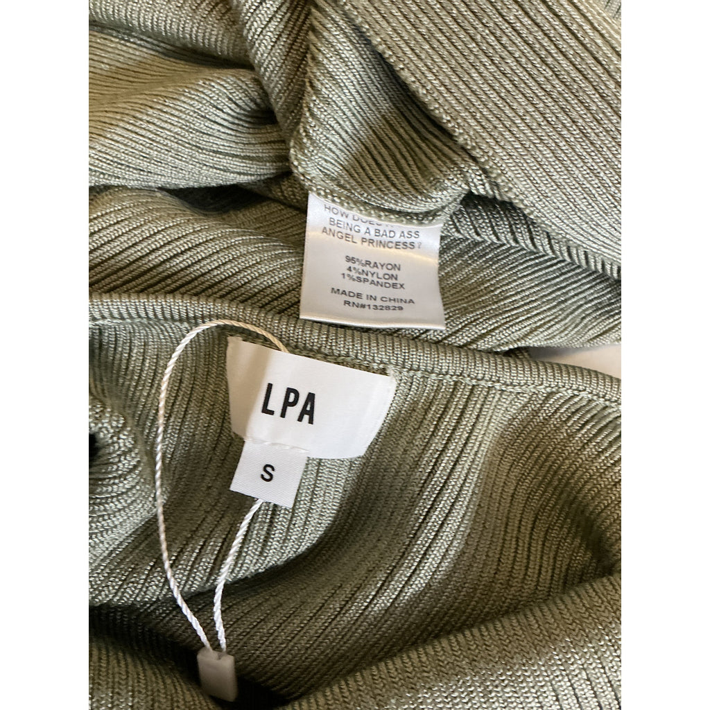 Lpa 'Karter' Green Rayon Knit Midi Dress Size S