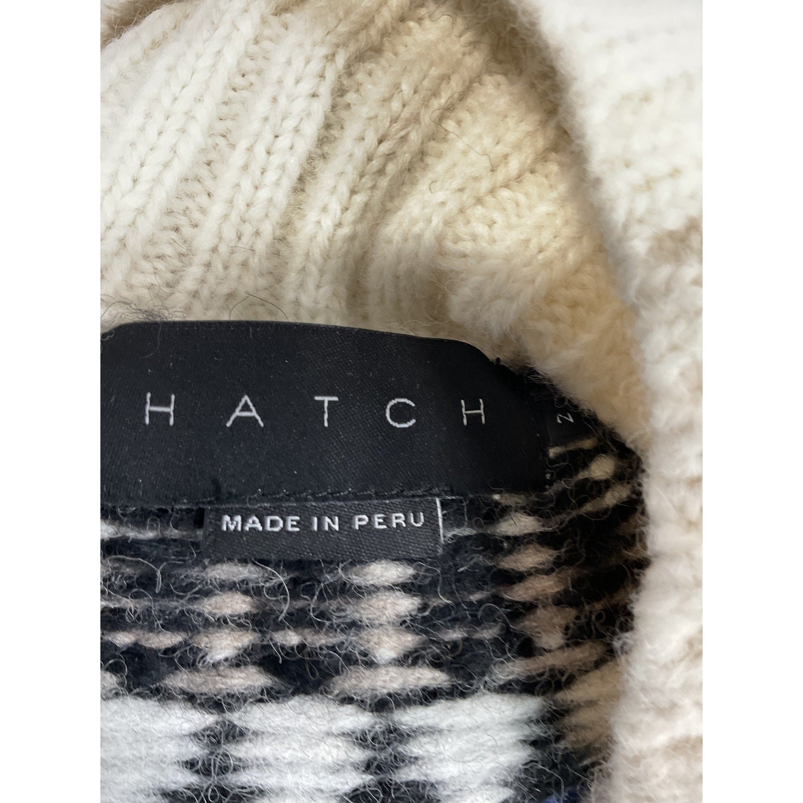 Hatch 'The Noemi' White Long Sleeve Sweater Size 2